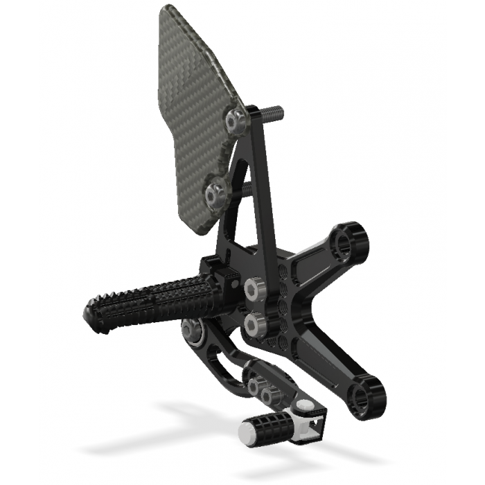 Attack 05-13 Kawasaki ZX6R 636 Rear Set Kit Black | HHR Performance Attack 05-13 Kawasaki ZX6R 636 Rear Set Kit Black | HHR Performance