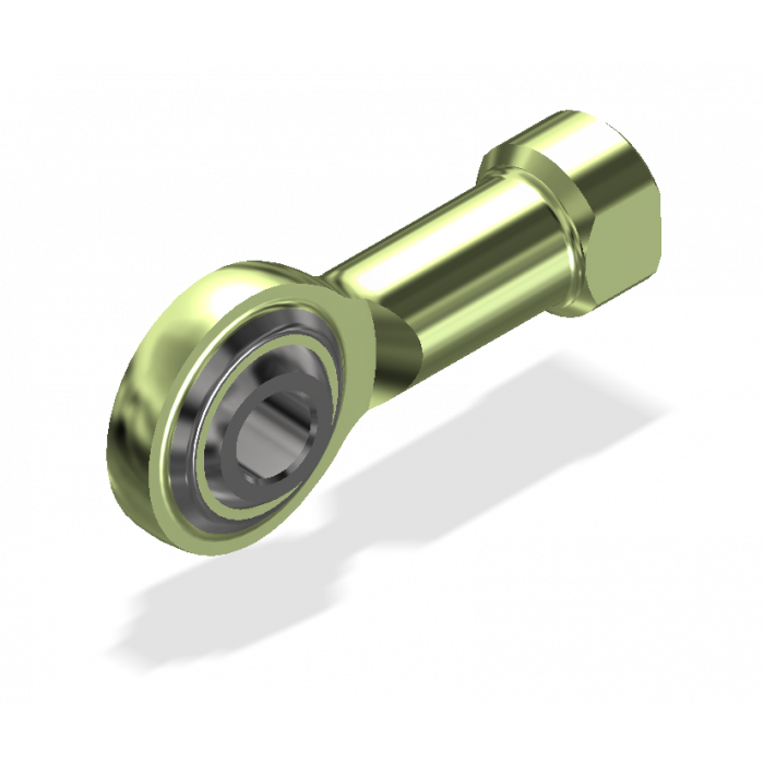 ATTACK PERFORMANCE METRIC SPHERICAL ROD END, FEMALE, 6X1.0 LEFT HAND THREAD