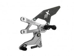 Extreme Components Rearset RSV4 09-16 STD shift Silver w carbon heel