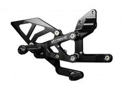 Extreme Components rearset V4 & streetfighter STD/GP black w alum heel