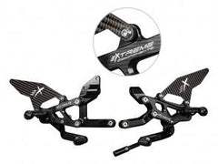 Extreme Components rearset V4 & streetfighter STD/GP black w carbon