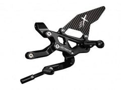 Extreme Components rearset V4 & streetfighter STD/GP black w carbon