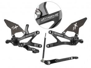 Extreme Components Rearsets CBR1000RRR 2020 STD Black w carbon heel
