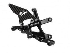 Extreme Components GP EVO rearsets ZX10R 16-20 GP shift black w carbon