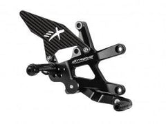 Extreme Components rearsets ZX10R 16-20 STD shift black w carbon guard
