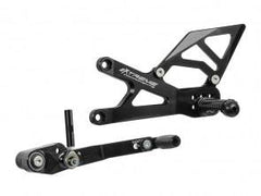 Extreme Components Rearset GSXR 1000 17-21 STD/GP Black w Alum heel