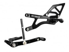 Extreme Components Rearset Yam R6 06-21 STD/GP Black w alum heel