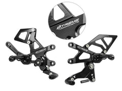 Extreme Components Rearsets RSV4 09-16 STD shift black with alum heel