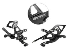 Extreme Components Rearsets RSV4 09-16 GP shift black with alum heel