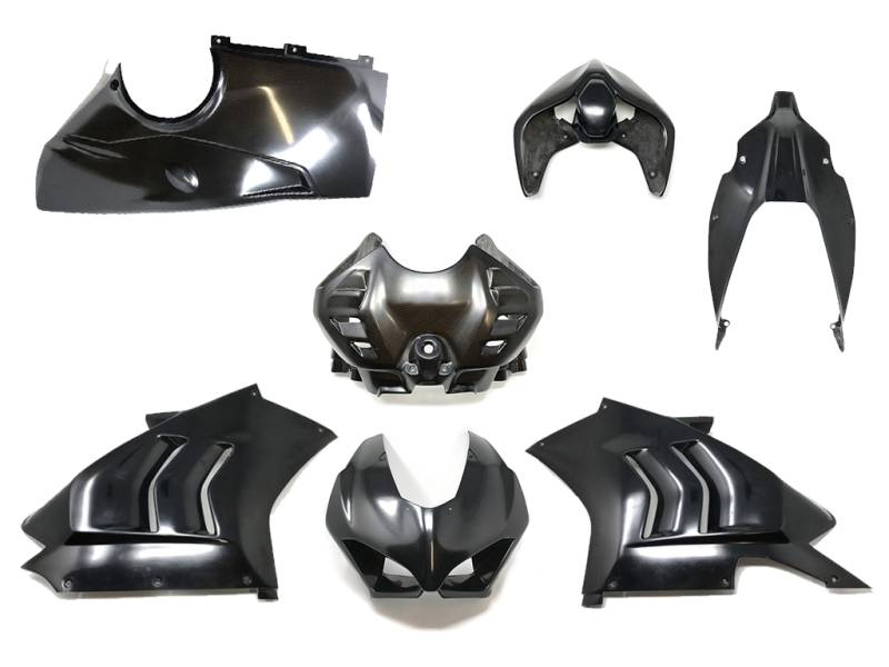 Extreme Components black fiber complete fairings Ducati V4R