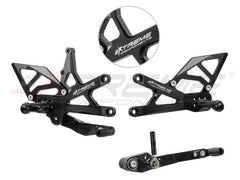 Extreme Components GP EVO Rearsets Kit STD And Reverse Shifting  Aluminium Black Heel SUZUKI GSXR 1000 (2017/2022)