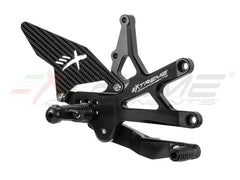 Extreme Components GP EVO Rearsets Kit STD And Reverse Shifting Carbon Fiber Black Heel (SHIFT ROD FOR QUICKSHIFTER)  SUZUKI GSXR 1000 (2017/2022)