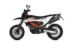 MIVV Slip-on Oval Black Stainless Steel With Carbon Cap Exhaust For KTM 690 SMC R 2020 - 2022