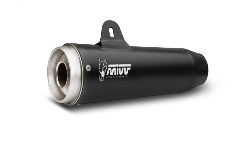 MIVV Slip-on Ghibli Black Stainless Steel  Exhaust For MOTO GUZZI V9 BOBBER / ROAMER 2016 - 2022
