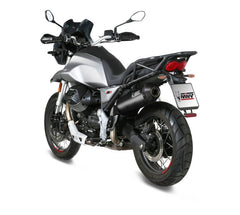 MIVV Slip-On Oval Carbon With Carbon Cap Exhaust For MOTO GUZZI V85 TT 2019 - 2022