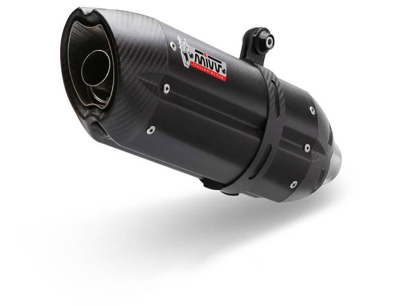 MIVV Slip-on Suono Black Stainless Steel Exhaust For SUZUKI GSR 750 2011 - 2016
