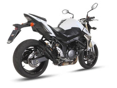 MIVV Slip-on Double Gun Black Stainless Steel Exhaust For SUZUKI GSR 750 2011 - 2016