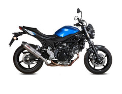 MIVV Slip-on Oval Titanium With Carbon Cap Exhaust For SUZUKI SV 650 / X 2016 - 2022