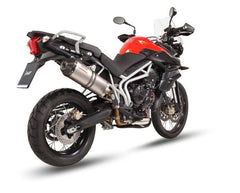 MIVV Slip-on Oval Titanium With Carbon Cap Exhaust For TRIUMPH TIGER 800 XC / XR / XRx / XCx / XRT / XCA 2011 - 2016