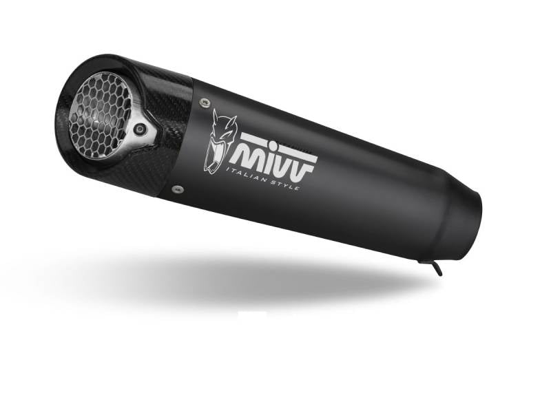 MIVV Slip-On X-M5 Black Stainless Steel Exhaust For TRIUMPH SPEED TRIPLE 1050 R / S / RS 2018 - 2020