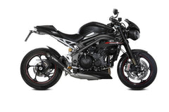 MIVV Slip-On X-M5 Black Stainless Steel Exhaust For TRIUMPH SPEED TRIPLE 1050 R / S / RS 2018 - 2020