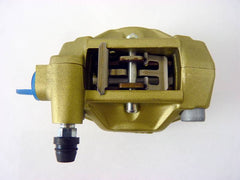 Brembo Caliper, P2 32G w/ Sintered Pads Shape S, Cast 2-Piece, 84mm Axial Mount, Left, Rear, Gold