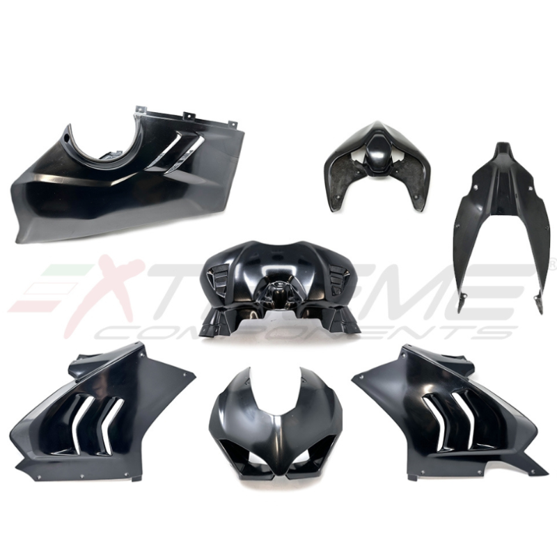 Extreme Components black fiber complete fairings Ducati V4 S/ R/ SP2 2022-2023