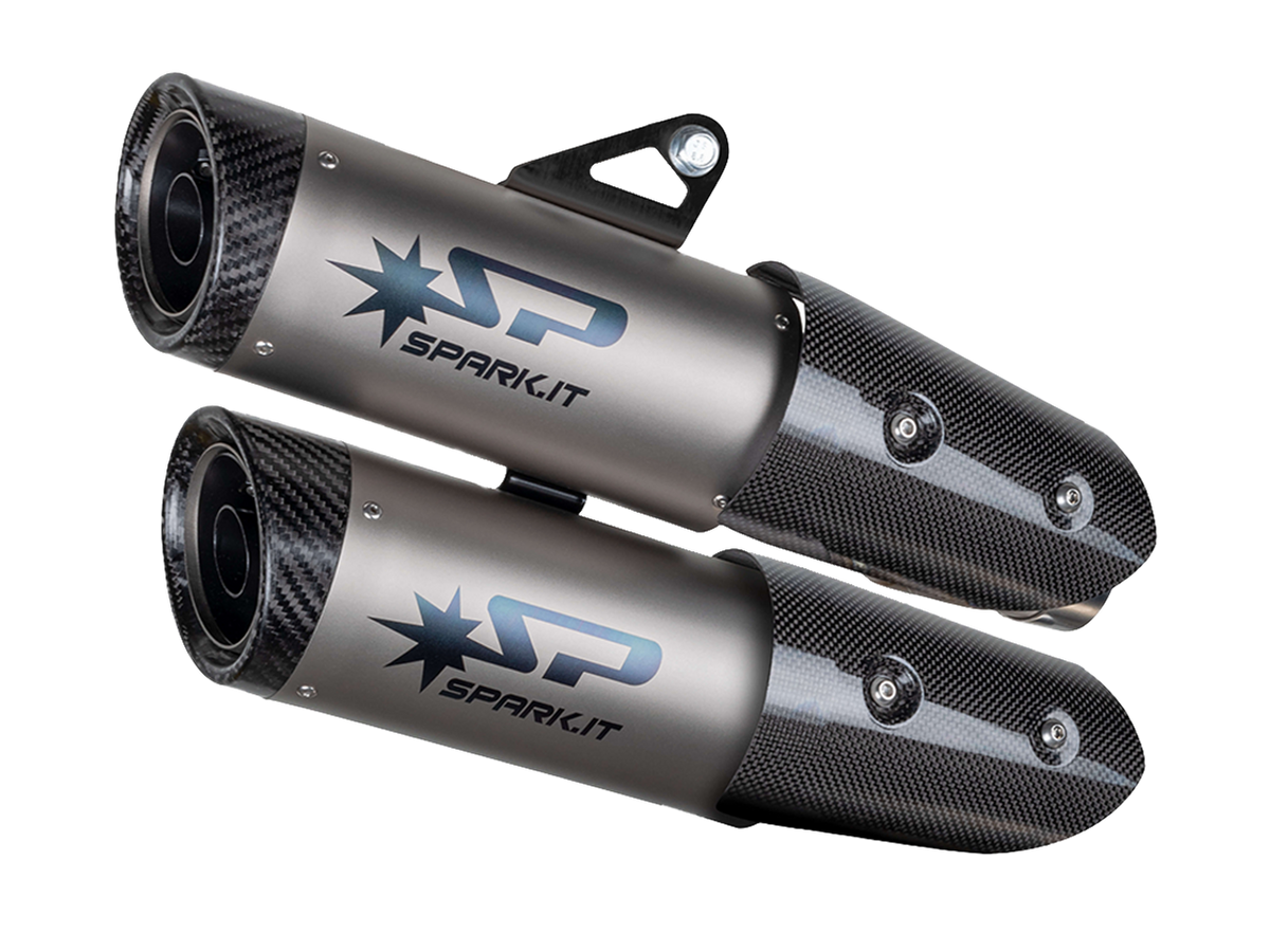 Spark Triumph Speed Triple 1200 "Double Dyno" Slip-On Exhaust (Carbon)