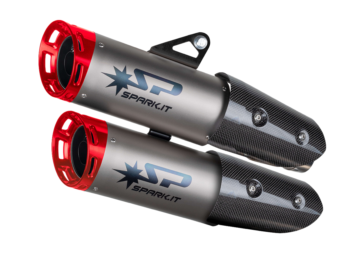 Spark Triumph Speed Triple 1200 "Double Dyno" Slip-On Exhaust (Red)