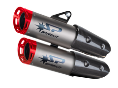 Spark Triumph Speed Triple 1200 "Double Dyno" Slip-On Exhaust (Red)