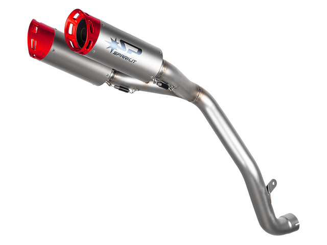 Spark Triumph Speed Triple 1200 "Double Dyno" High Mount Exhaust (Red)