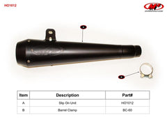 M4 Exhaust All Black Retro-Drag Slip-On - HO1012