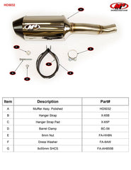 M4 Exhaust Slip-On with Polished Canister - HO5032