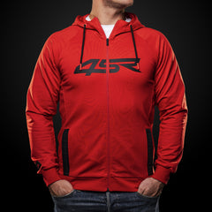 4SR Hoodie Logo Zip Red