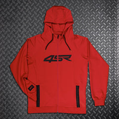 4SR Hoodie Logo Zip Red