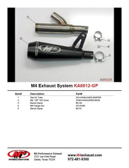 M4 Exhaust Slip-On System with Black GP Canister - KA6612-GP