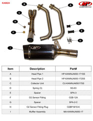 M4 Exhaust Full System Carbon Fiber Canister - KA6624