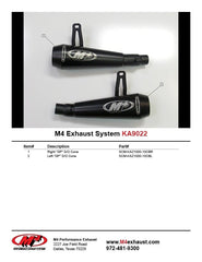 M4 Exhaust Dual Black GP Slip-Ons - KA9022-GP