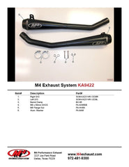 M4 Exhaust Dual Black RetroDrag Slip-Ons - KA9422
