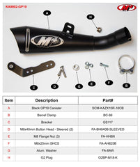 M4 Exhaust Black GP19 Slip-On - KA9902-GP19