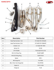 M4 Exhaust Full System with Black GP19 Canister - KA9932-GP19