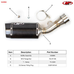 M4 Exhaust Street Slayer Slip-On with Carbon Canister - KA9964