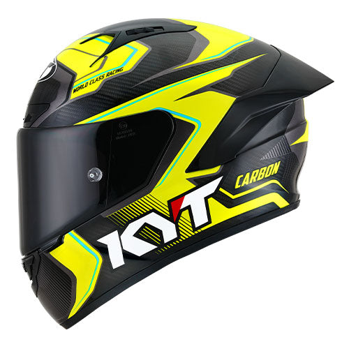 bike rqce yellow helmet KYT NZ-Race Carbon Helmet - Carbon Competition Yellow