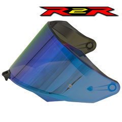 KYT R2R Visors Helmet - Iridium Blue BACKORDERED