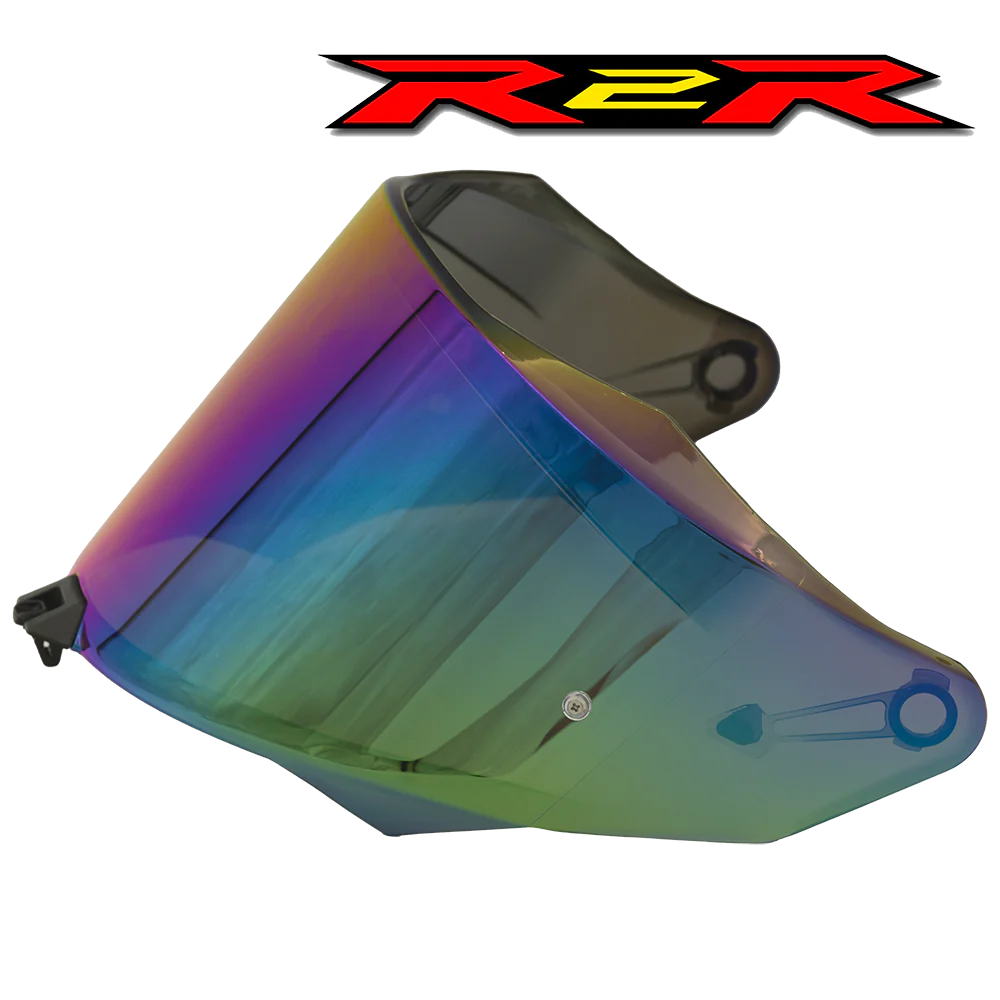 KYT R2R Visors Helmet - Iridium Rainbow