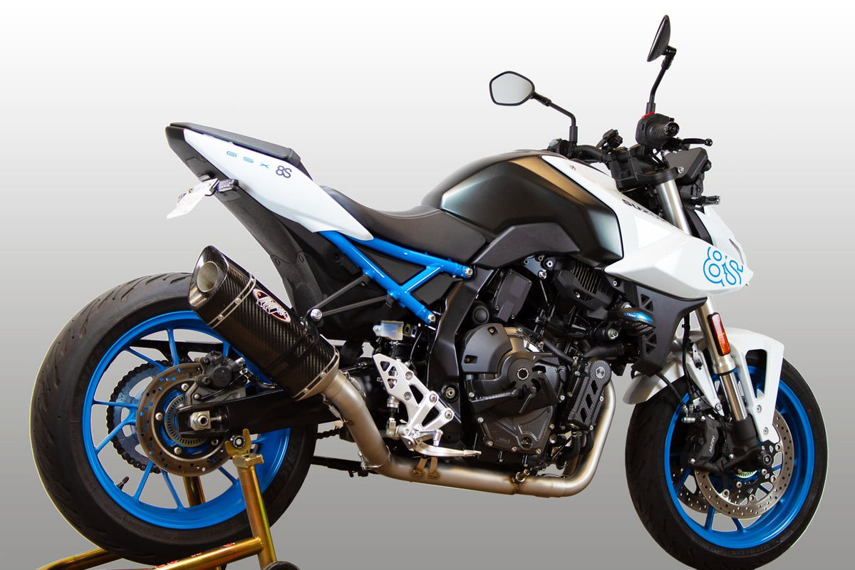 M4 Exhaust Race Full System with Scalene Carbon Canister - 2023-2025 Suzuki GSX-8S/R