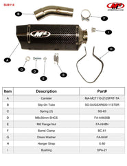 M4 Exhaust Tech1 Carbon Fiber Slip-On - SU6114