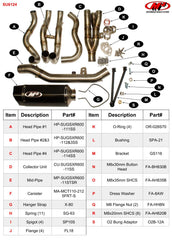 M4 Full System Titanium Midpipe MC36 Carbon Fiber GSXR600/750 2011-2025
