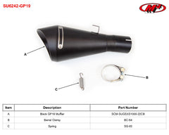 M4 Exhaust Black GP19 Slip-On - SU6242-GP19