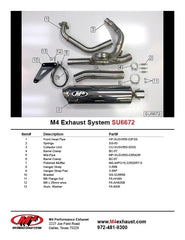 M4 Exhaust Race Full System with Polished Canister - SU6672